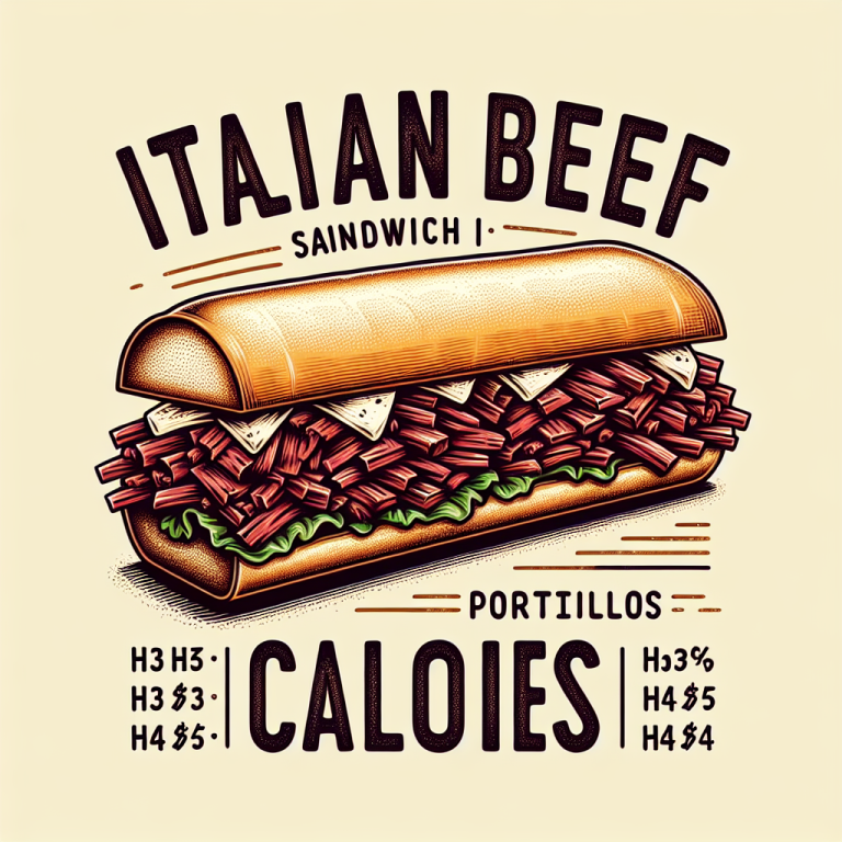 portilloʼs italian beef calories