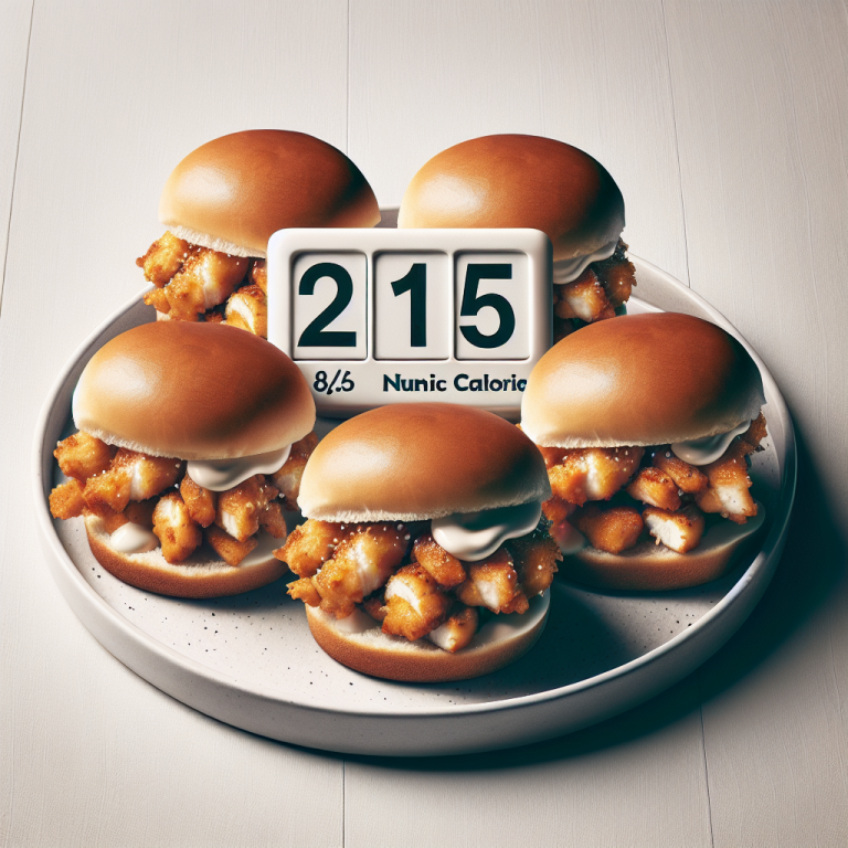 White Castle Chicken Sliders Calories