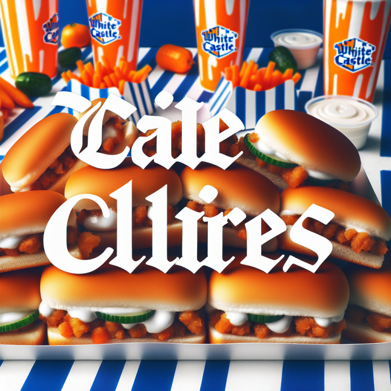 White Castle Sliders Calories