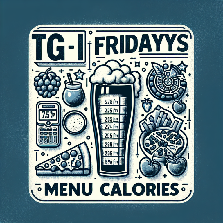 tgi fridays menu calories