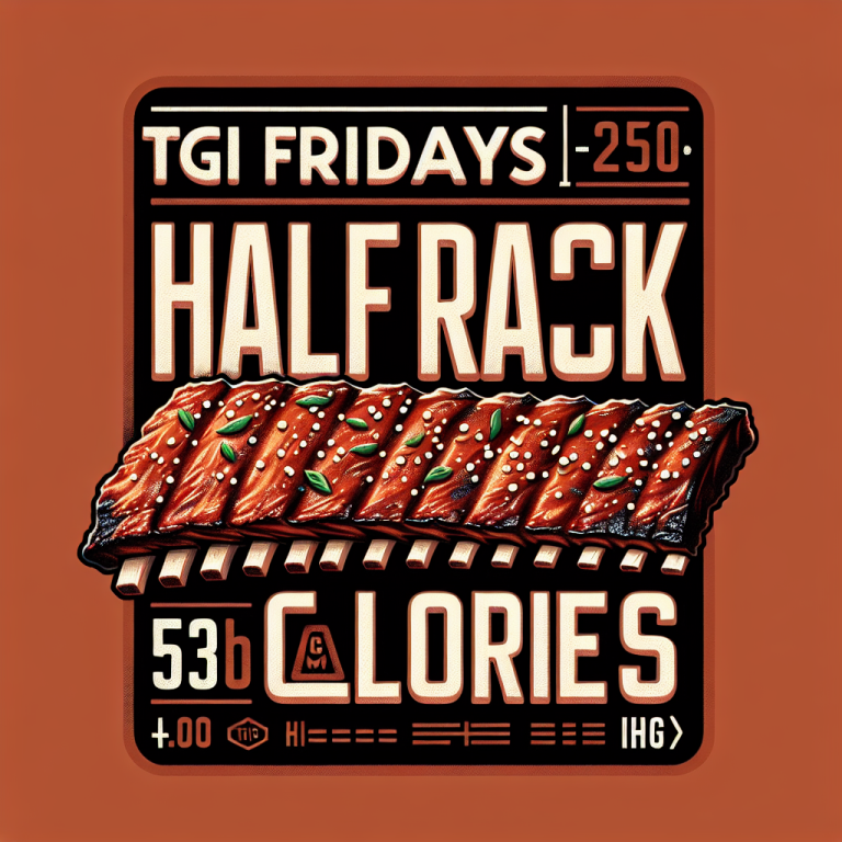 tgi fridays half rack ribs calories