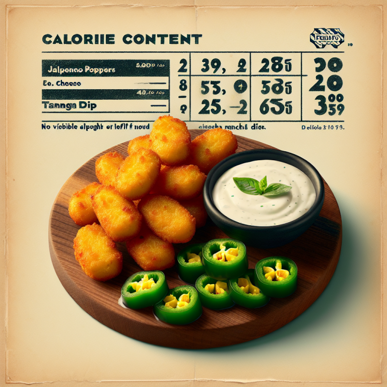 tgi fridays jalapeno poppers calories Note: do not need Change