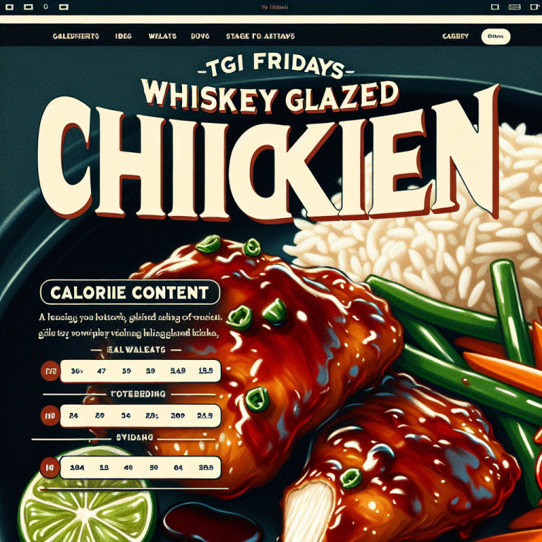 tgi fridays whiskey glazed chicken calories