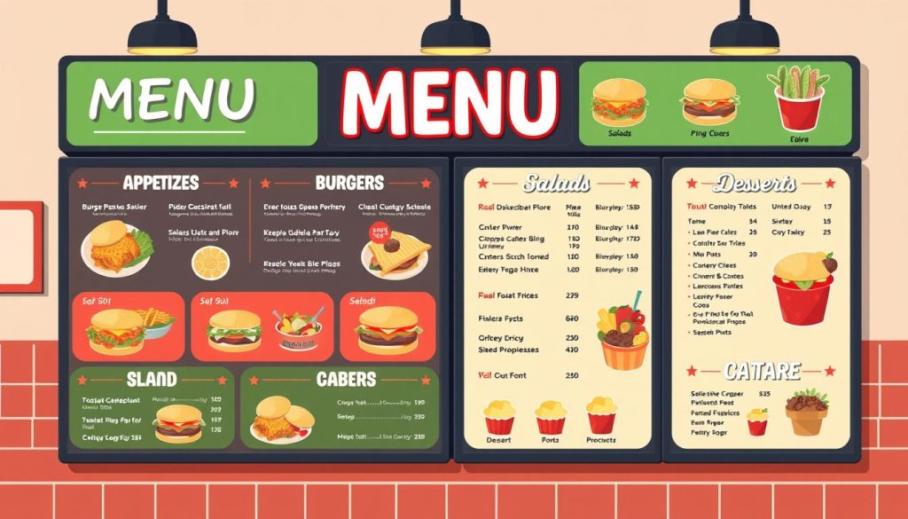 Portillo's menu board design