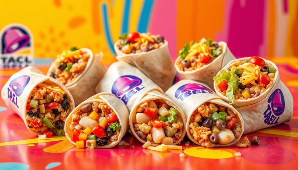 Taco Bell Burritos selection