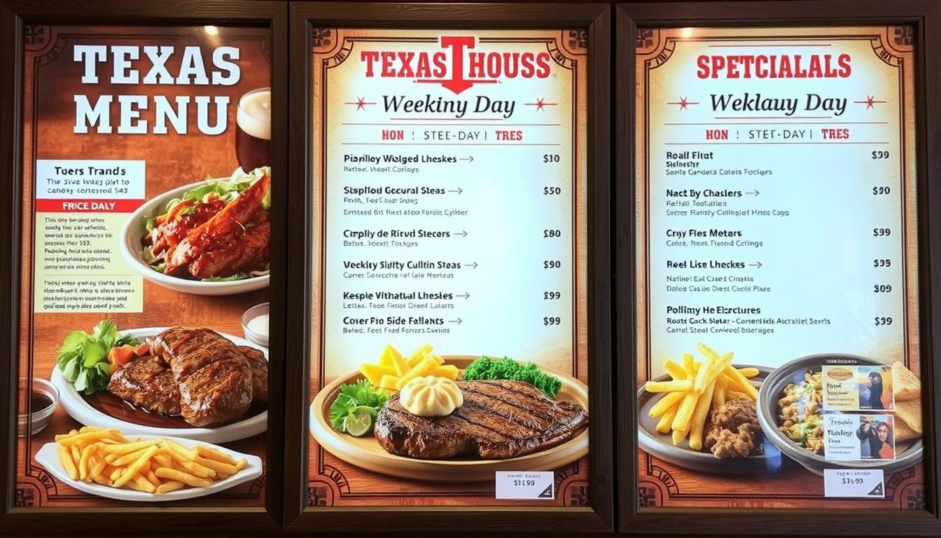 Texas Roadhouse Weekday Specials Menu With Prices