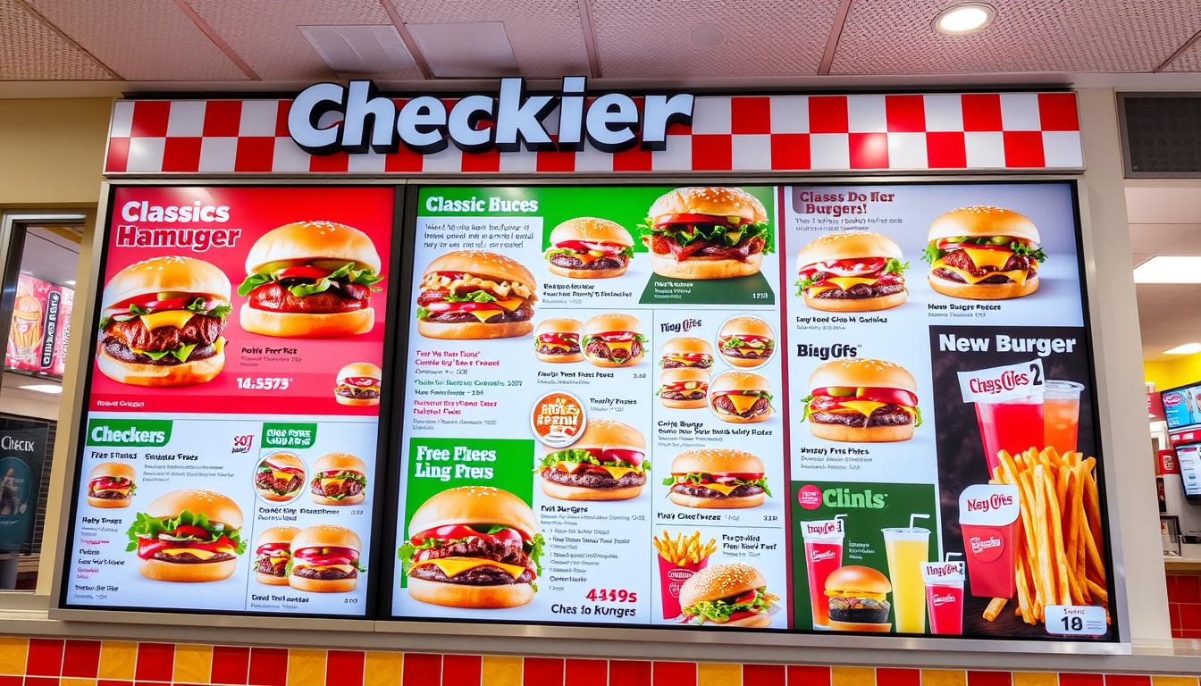 checkers hamburgers menu