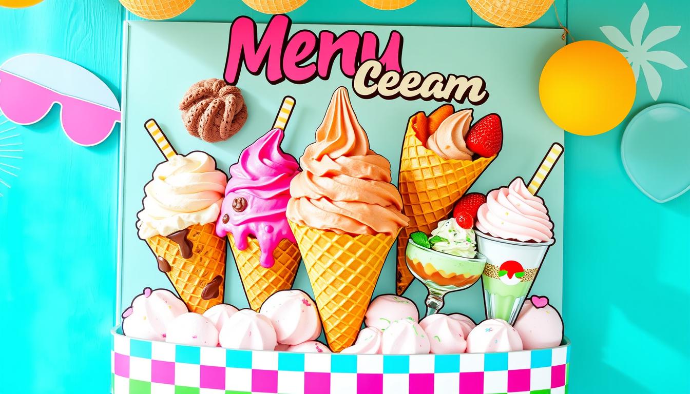 checkers ice cream menu