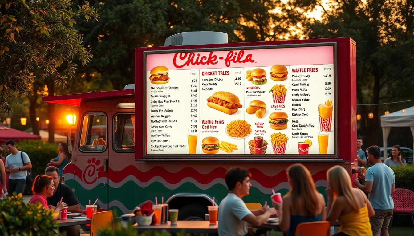 chick fil a truck menu with prices