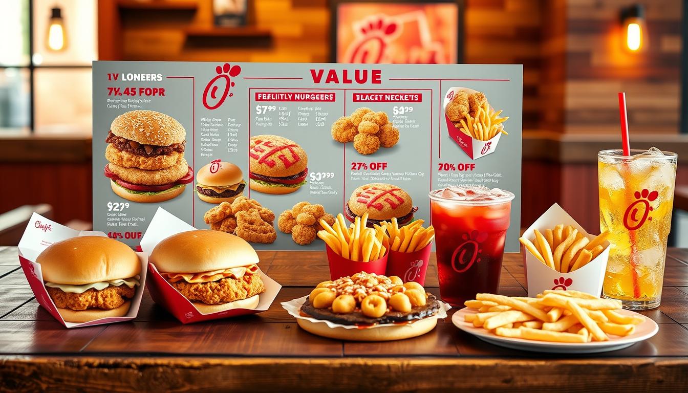 chick fil a value menu with prices